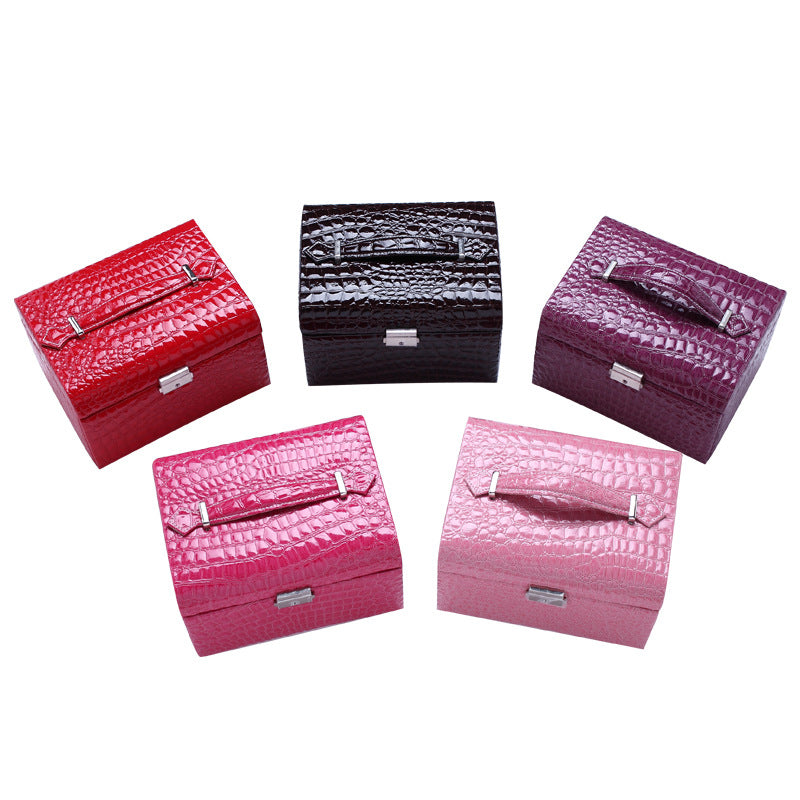 Multi-Layer Leather Jewelry Box Storage