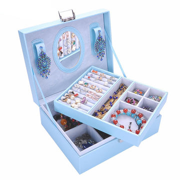 Leather Jewelry Box Organizer